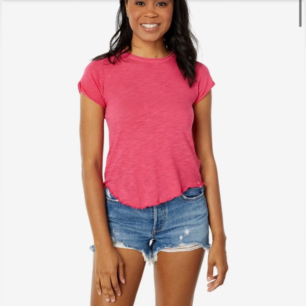 💝We the Free Free people pink S/S baby tee shirt Large